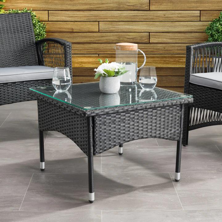 Outdoor patio dining and coffee tables