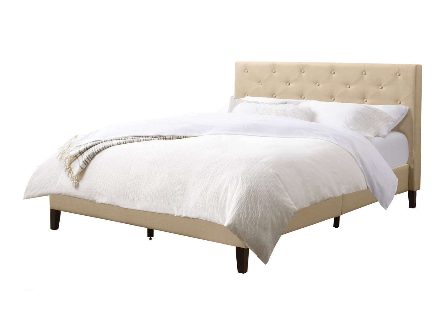 Button-Tufted Upholstered Double / Full Bed