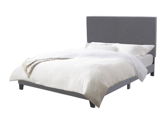 Grey Fabric Bed Double with Slats