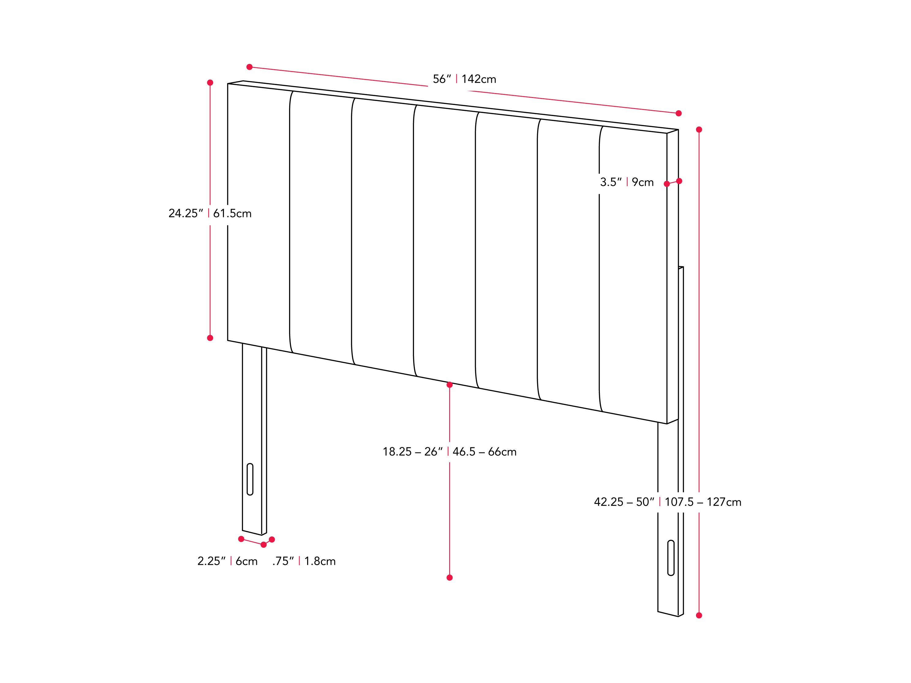 Light blue panel headboard for full/double bed, featuring a minimalist design with clean lines and a soft fabric texture, ideal for modern bedroom decor.