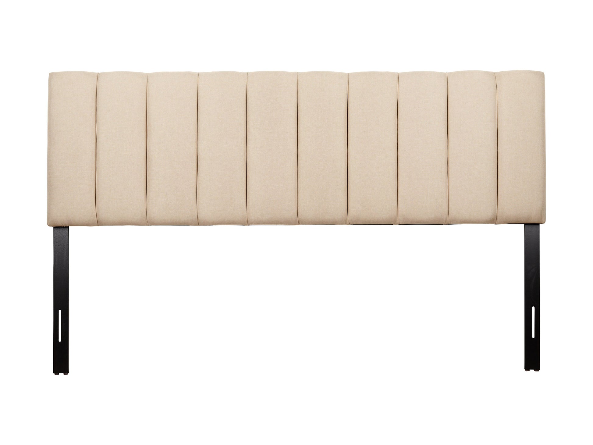 Cream panel headboard for king-size bed, featuring a sleek, modern design with soft upholstery and subtle stitching detail, perfect for adding a touch of elegance and comfort to any bedroom decor.