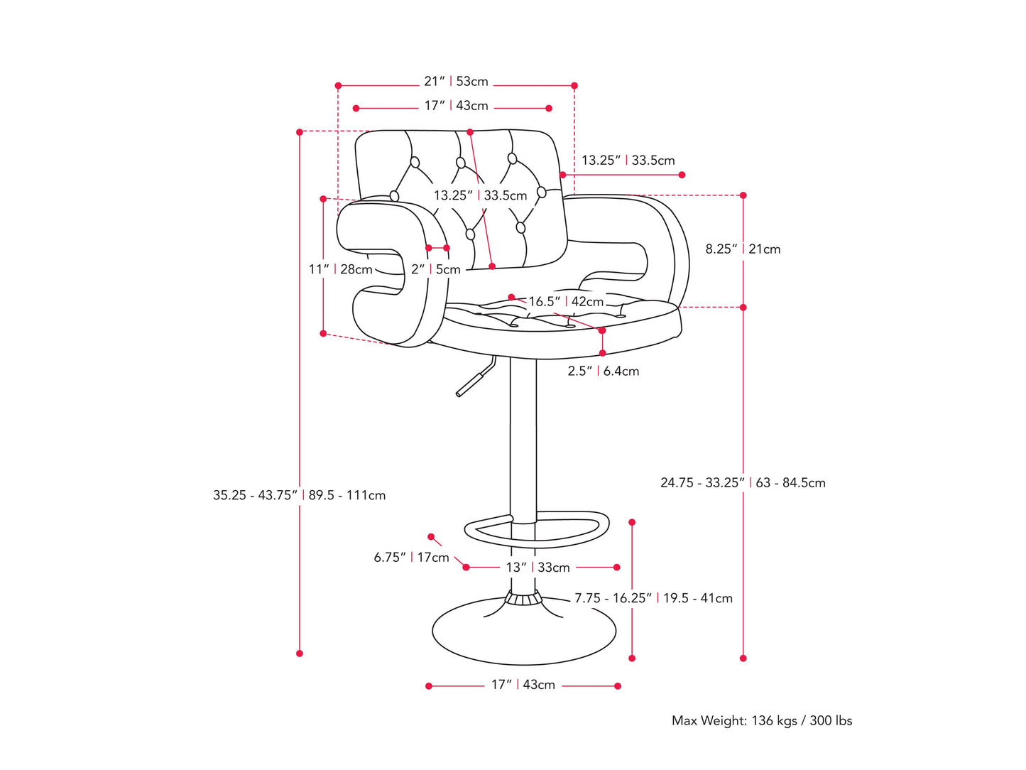 Medium grey bar stools with arms, set of 2, featuring cushioned seats, sleek metal legs, and a modern design. Perfect for kitchen islands or home bars, these stools offer comfort and contemporary style.