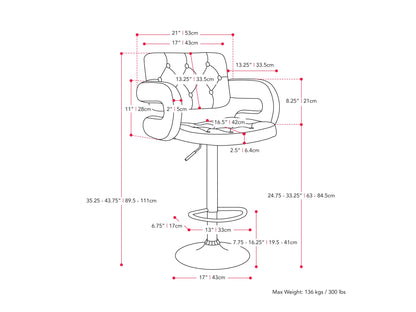 Medium grey bar stools with arms, set of 2, featuring cushioned seats, sleek metal legs, and a modern design. Perfect for kitchen islands or home bars, these stools offer comfort and contemporary style.