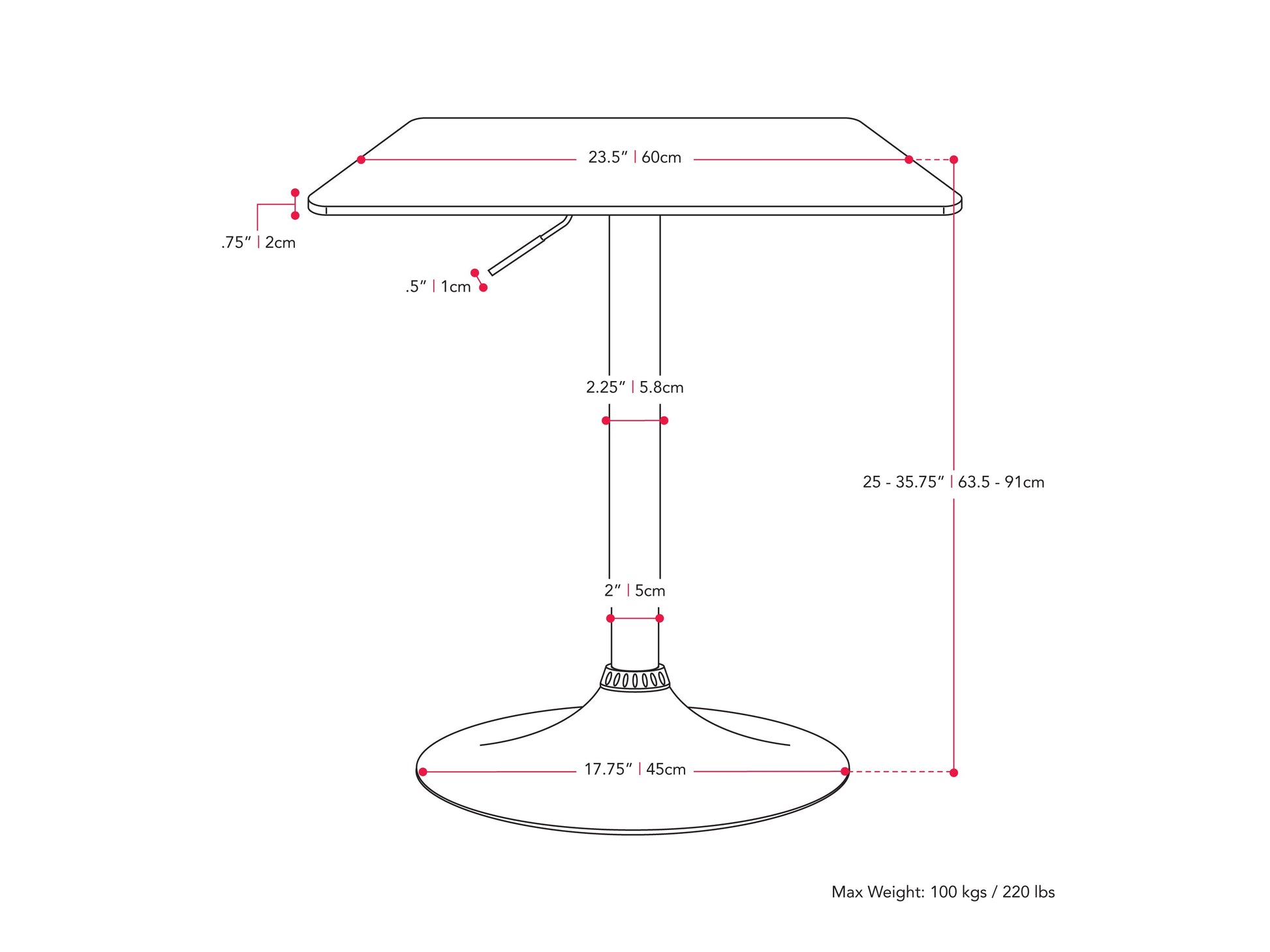 Adjustable height bar table with a square black top and sleek metal frame, featuring a modern design, sturdy construction, and smooth finish, perfect for contemporary kitchen or home bar settings.