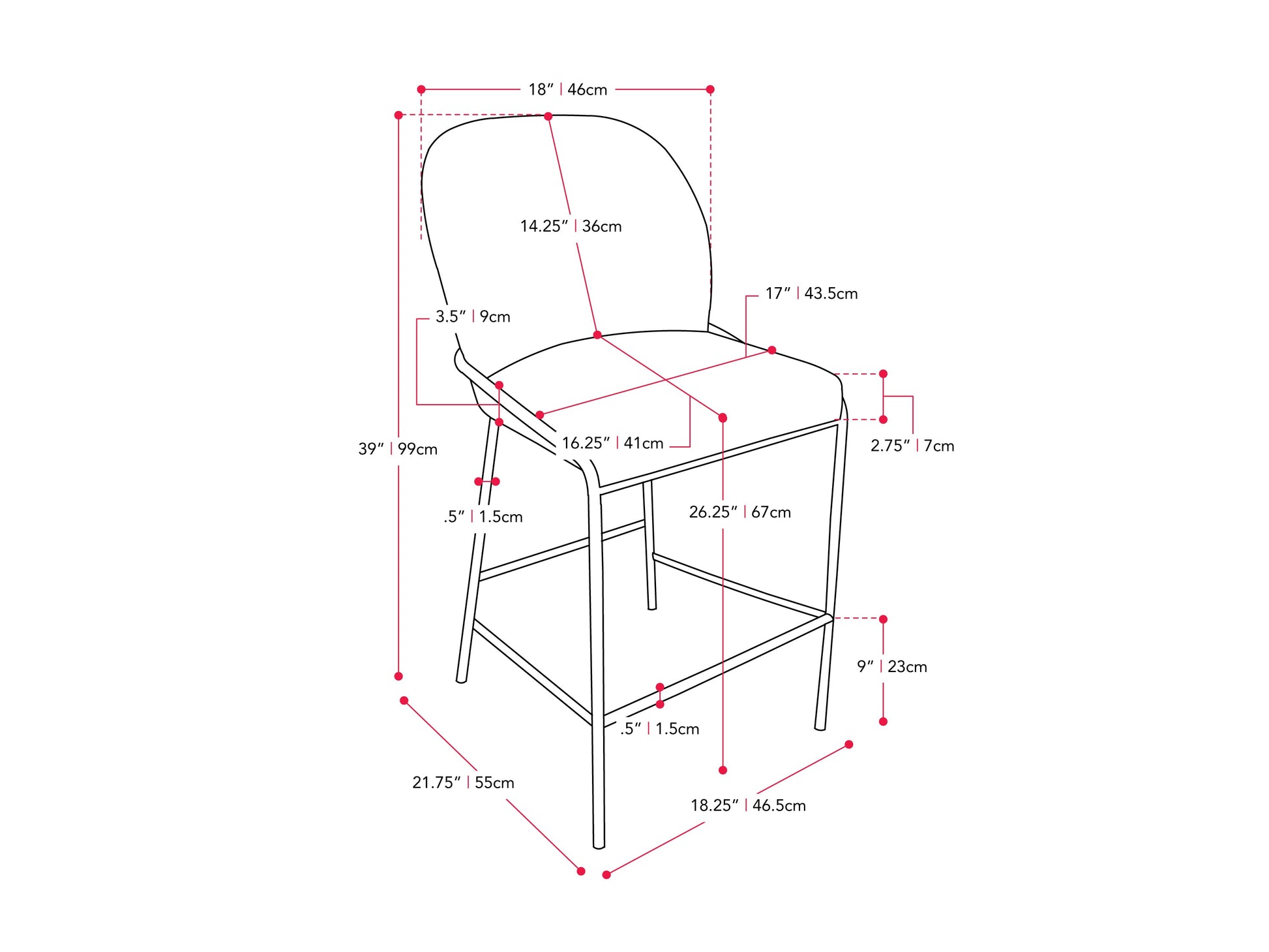 Light grey modern bar stool with sleek metal legs, cushioned seat, and ergonomic backrest. Ideal for kitchen islands and home bars. Durable fabric and minimalist design enhance contemporary interiors.