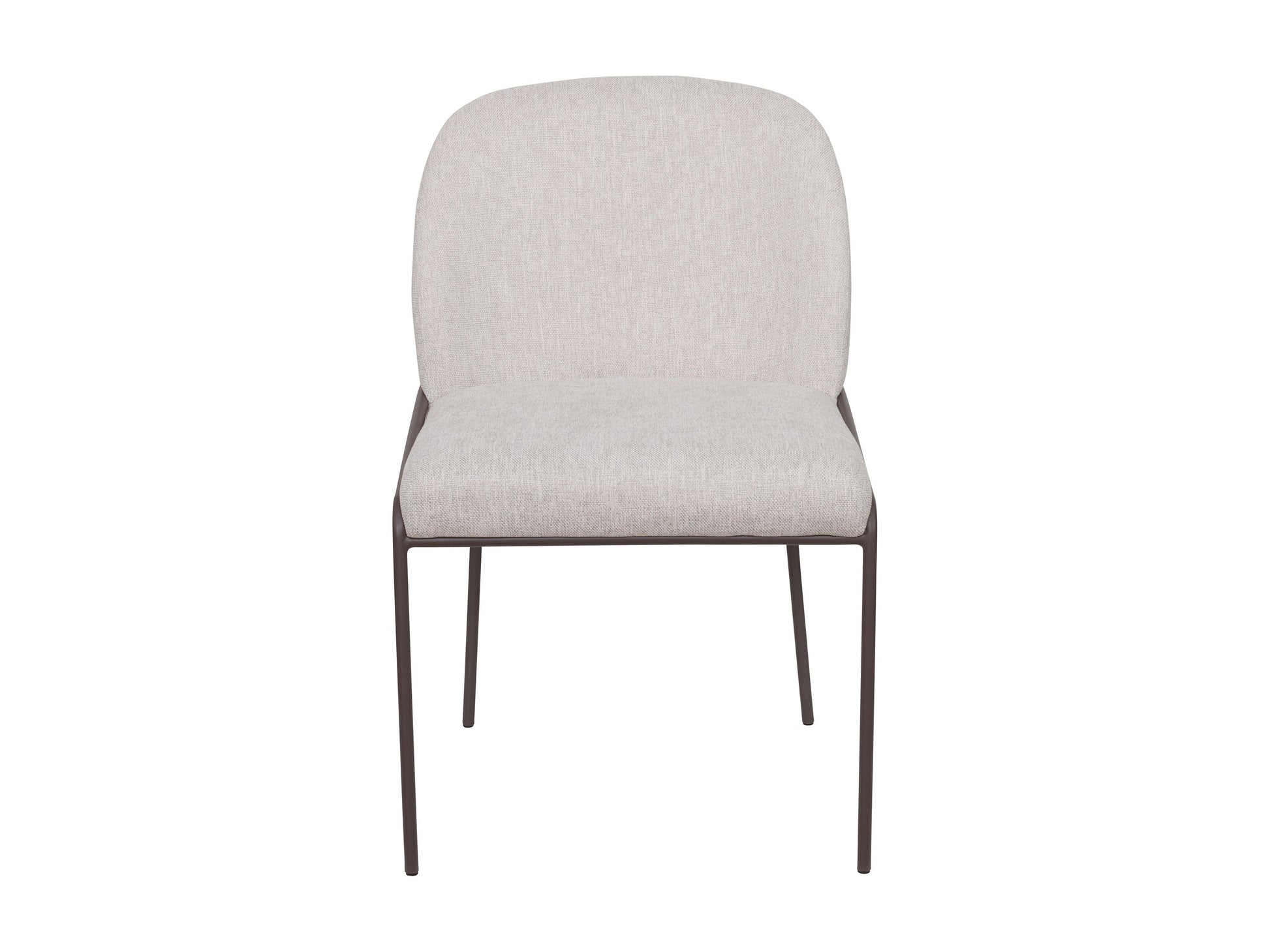 Light grey high back upholstered dining chairs, set of 2, featuring plush fabric, wooden legs, and tufted detailing for a modern dining room.