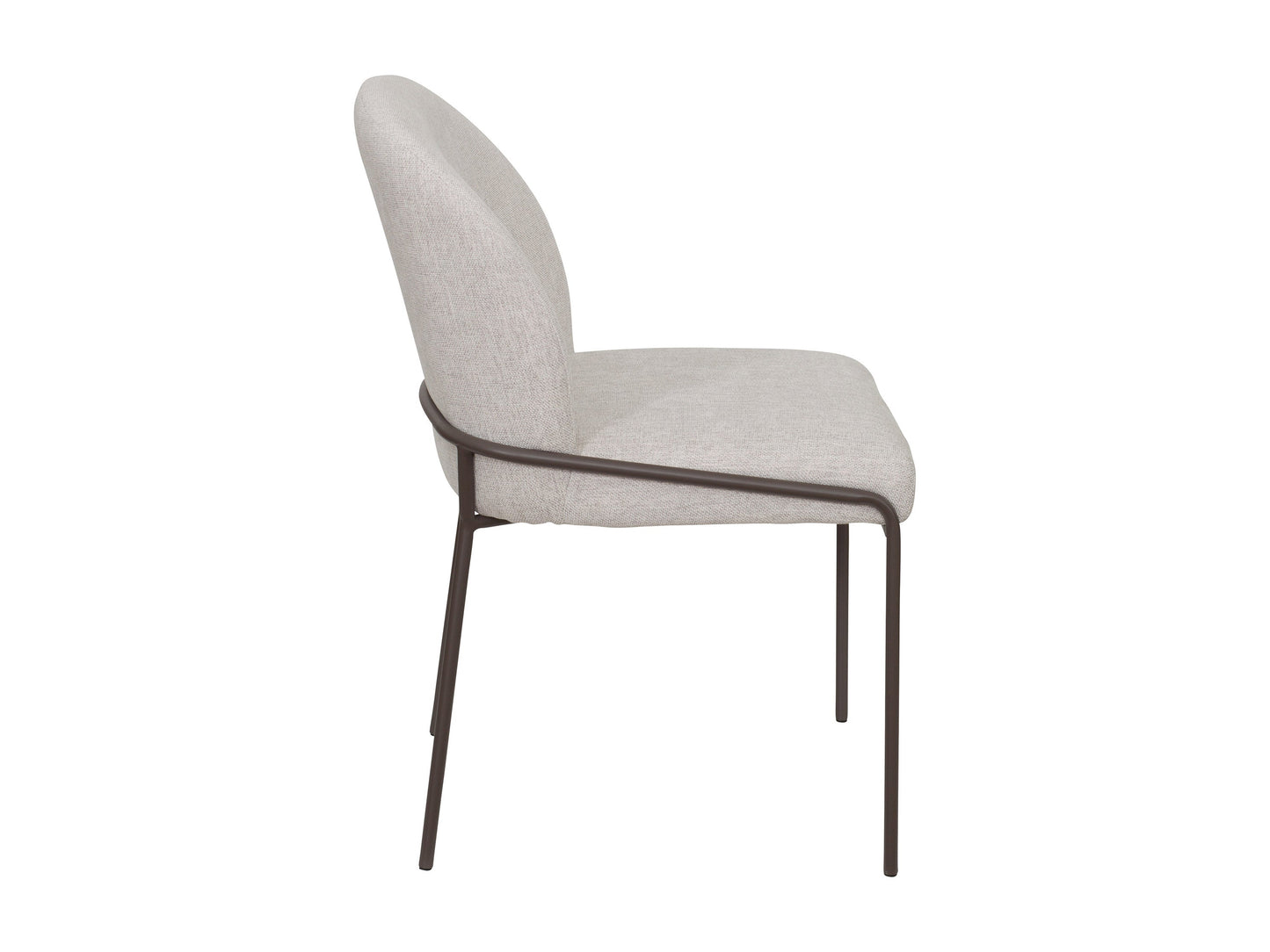 Light grey high back upholstered dining chairs, set of 2, featuring plush fabric, wooden legs, and tufted detailing for a modern dining room.