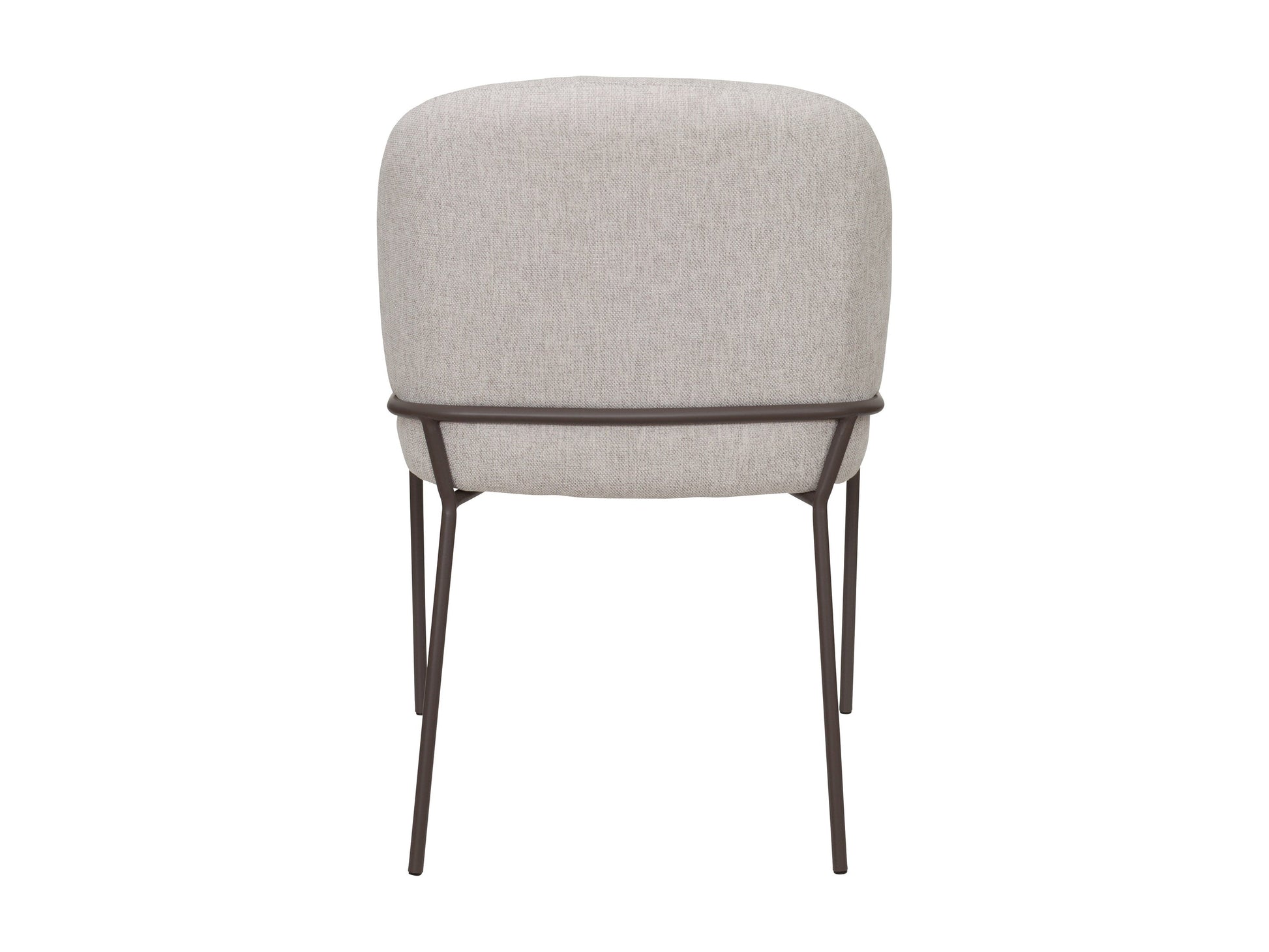 Light grey high back upholstered dining chairs, set of 2, featuring plush fabric, wooden legs, and tufted detailing for a modern dining room.