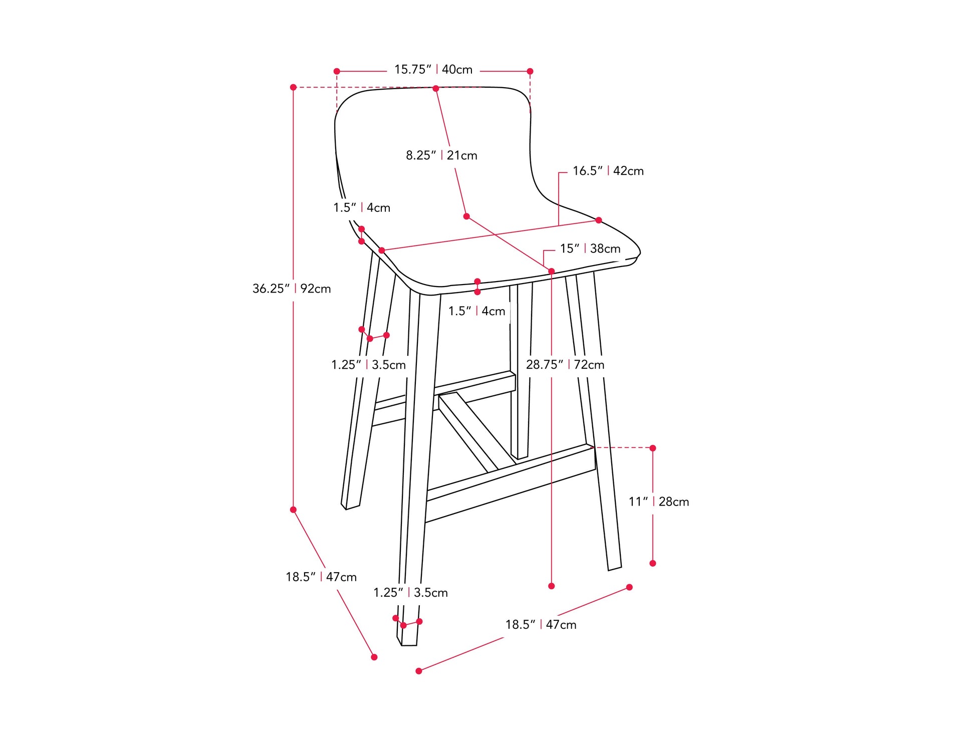 Grey wooden bar stools, set of 2, featuring cushioned seats, sleek backrests, and sturdy legs with footrests, perfect for modern kitchen or bar areas.