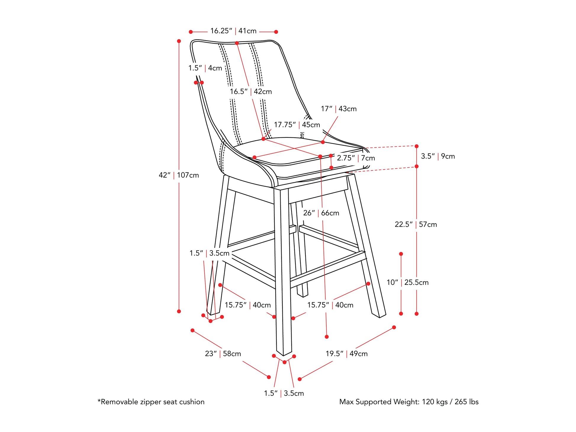 Light grey modern bar stools with cushioned seats, sleek metal legs, and footrests. Ideal for contemporary kitchens or bars, these stools feature a minimalist design and durable fabric upholstery.