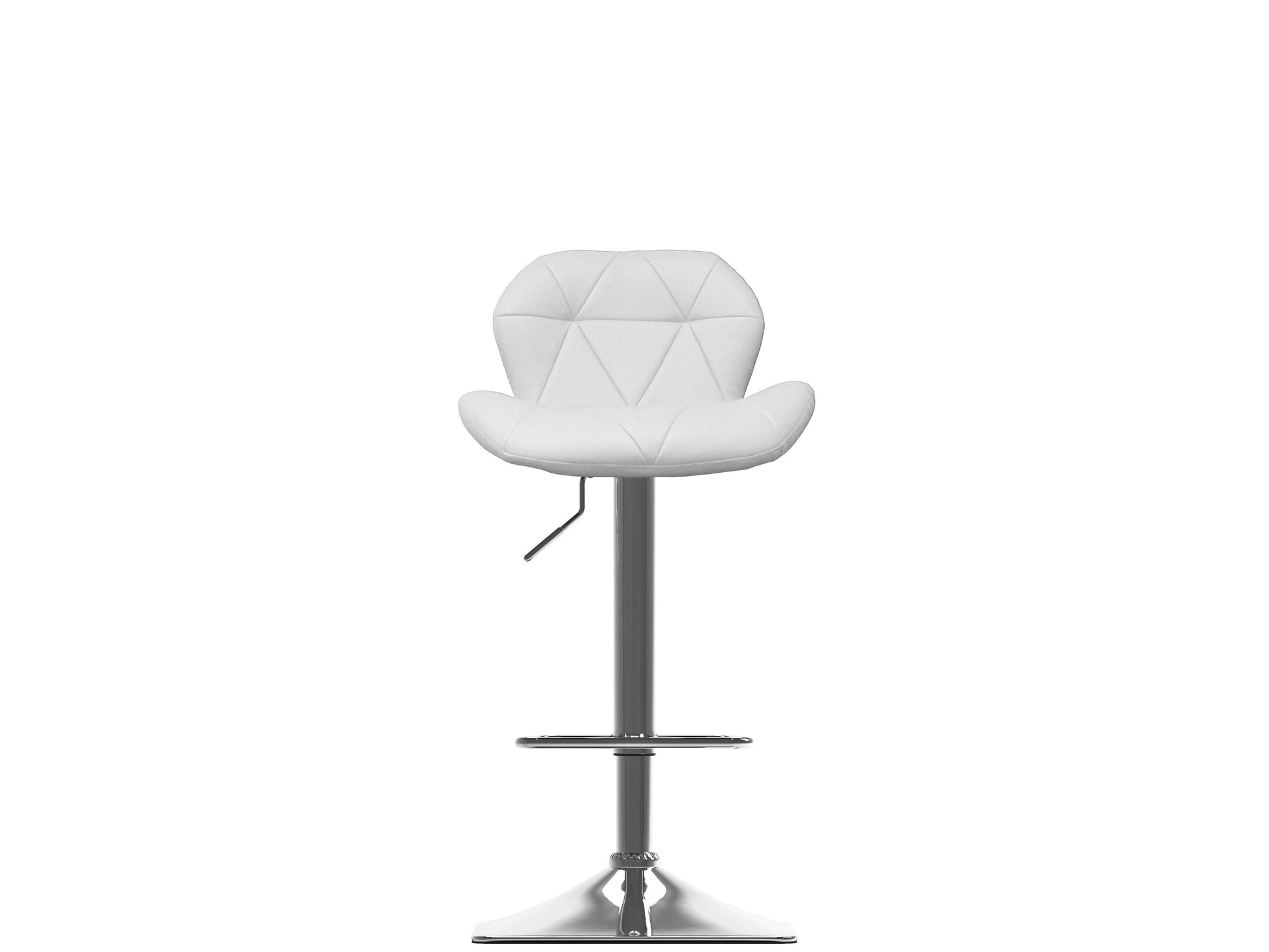 White bar stools with backs, set of 2, featuring sleek modern design, cushioned seats, chrome footrests, and sturdy wooden legs, perfect for kitchen islands or home bars.