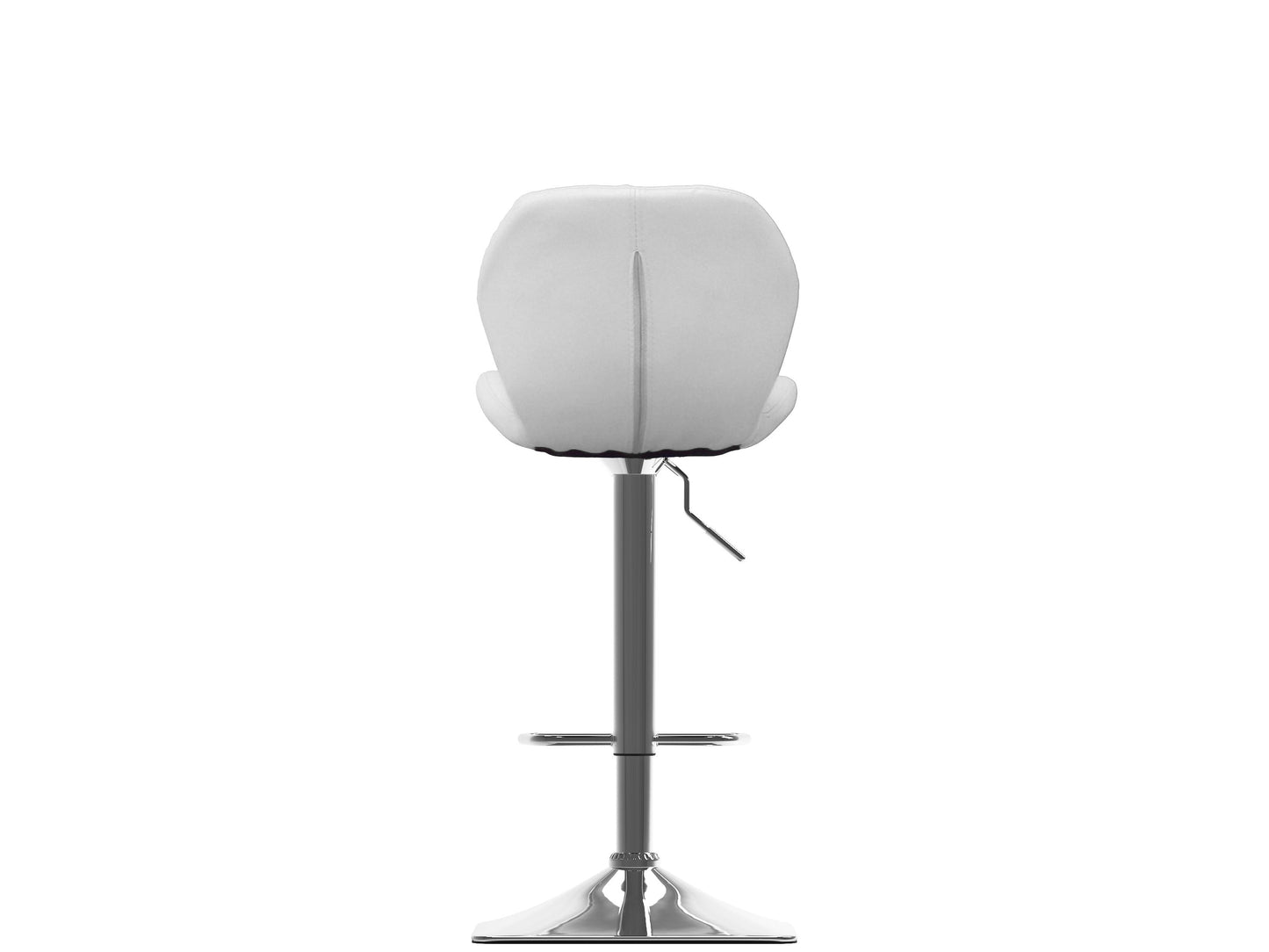 White bar stools with backs, set of 2, featuring sleek modern design, cushioned seats, chrome footrests, and sturdy wooden legs, perfect for kitchen islands or home bars.