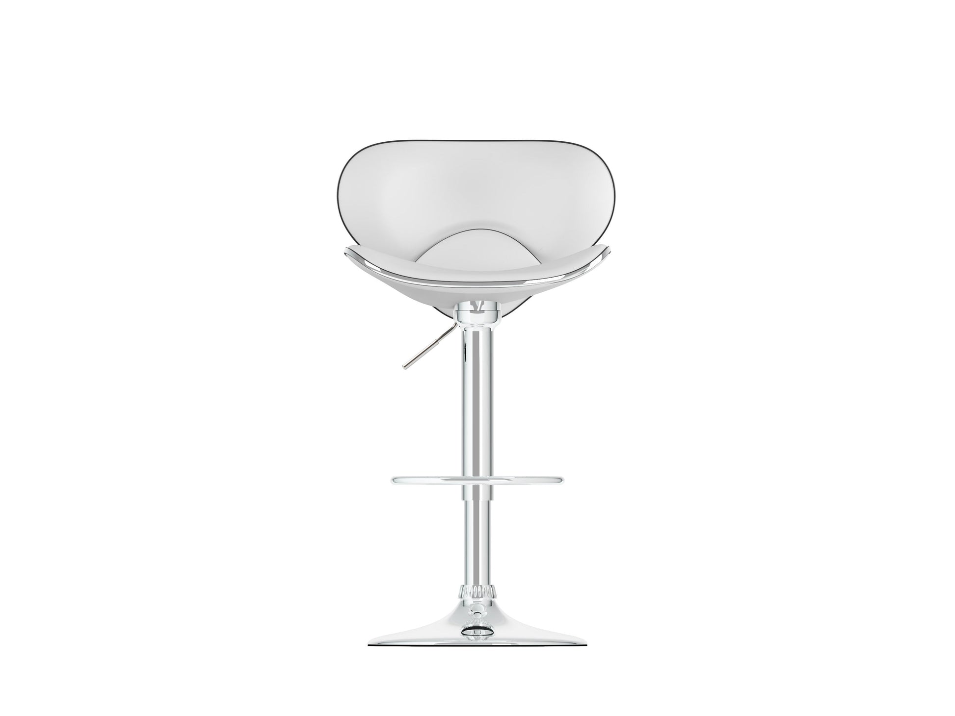 White bar stools with backs, set of 2, featuring sleek modern design, cushioned seats, chrome footrests, and sturdy wooden legs, perfect for kitchen islands or home bars.