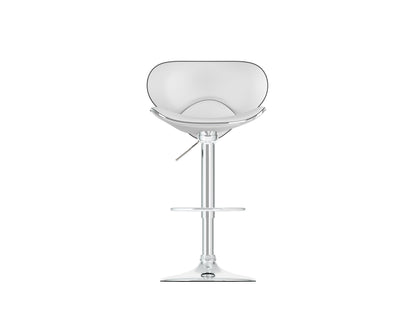 White bar stools with backs, set of 2, featuring sleek modern design, cushioned seats, chrome footrests, and sturdy wooden legs, perfect for kitchen islands or home bars.