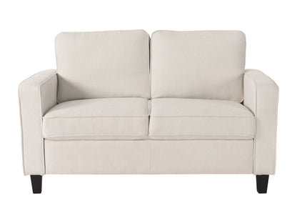 Cream Mid-Century Modern 2 Seater Loveseat