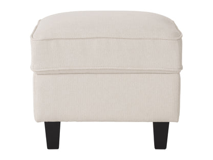 Cream Mid-Century Modern Ottoman