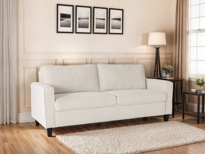 Cream Mid-Century Modern 3 Seater Sofa