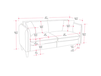 Light Grey Boucle Loveseat