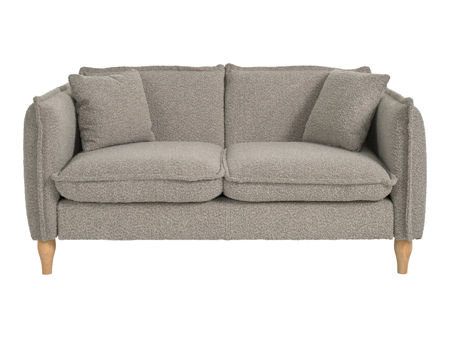 Light Grey Boucle Loveseat