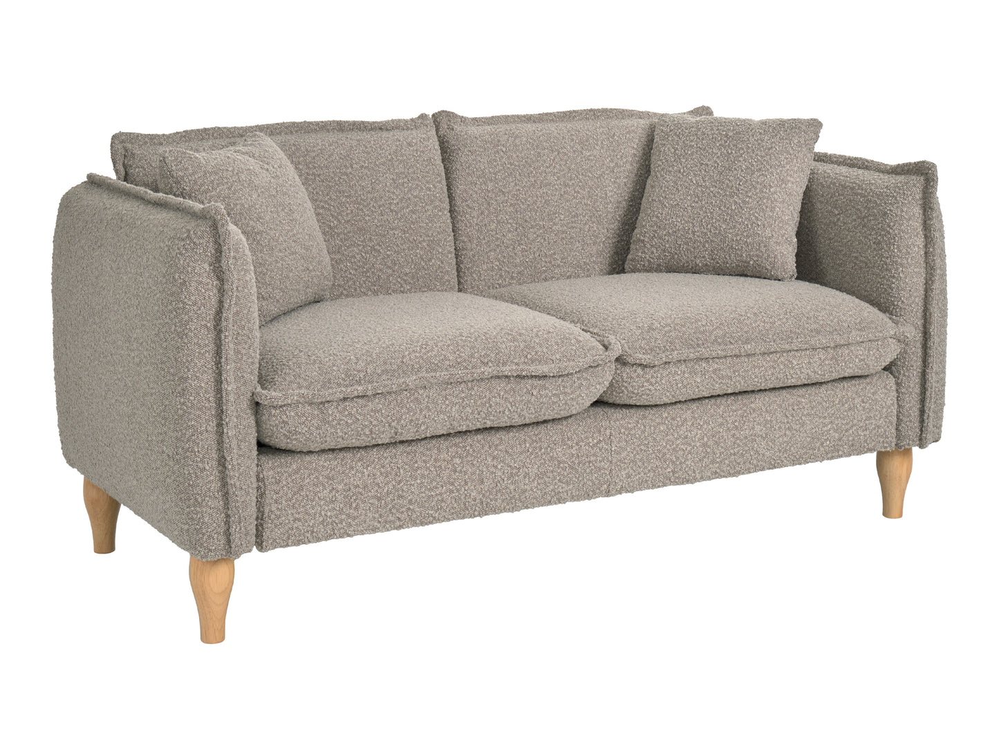 Light Grey Boucle Loveseat