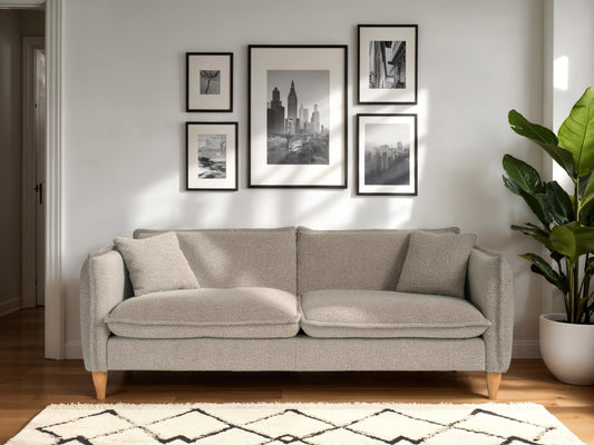 Light Grey Boucle Sofa