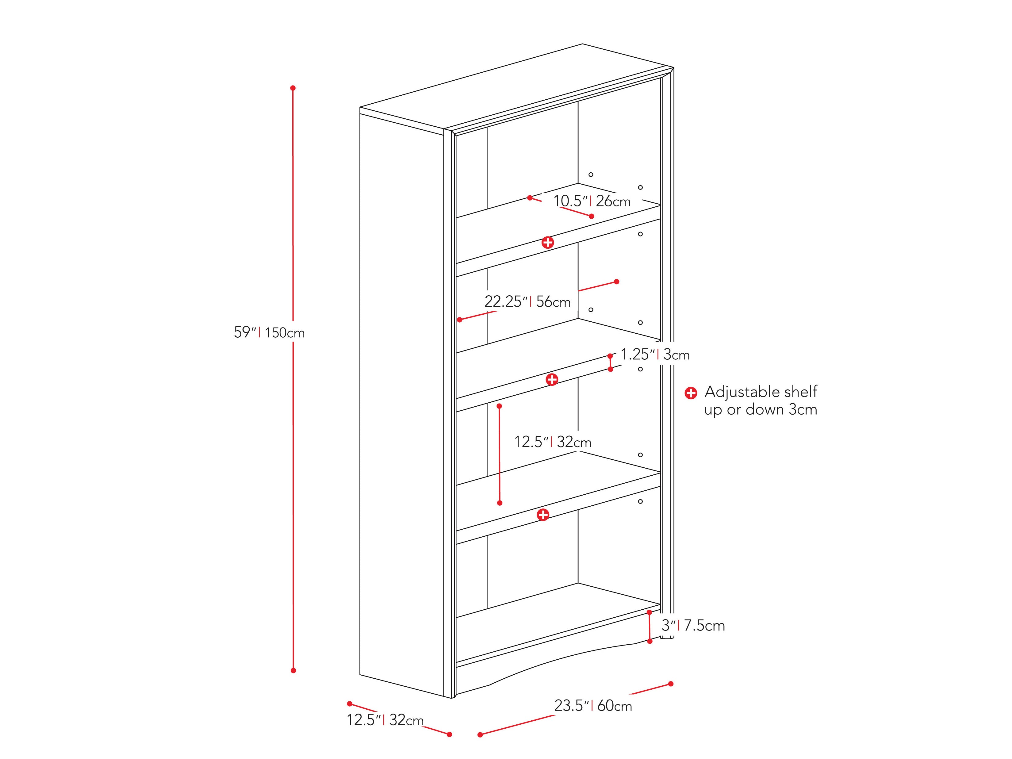 Brown 4 shelf bookcase with a sleek design, featuring sturdy wooden construction, smooth finish, and ample storage space for books and decor. Ideal for home or office use, blending functionality with style.