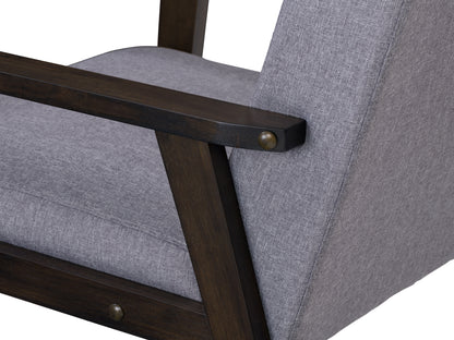 Manor Grey Upholstered Mid-Century Modern Accent Chair