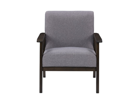 Manor Grey Upholstered Mid-Century Modern Accent Chair