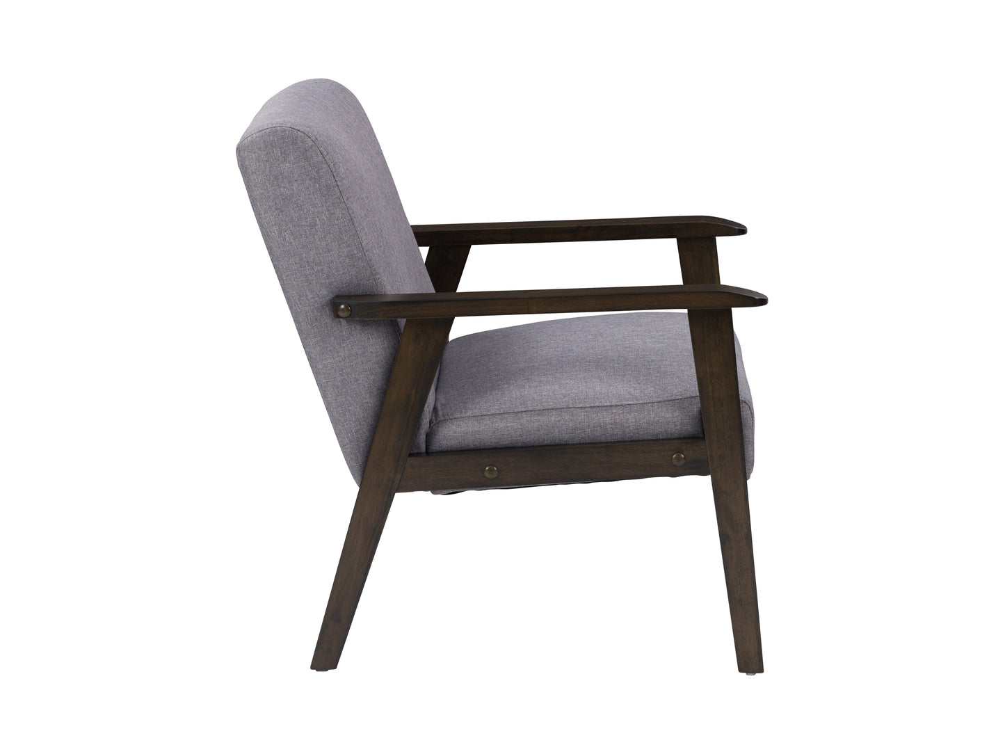 Manor Grey Upholstered Mid-Century Modern Accent Chair