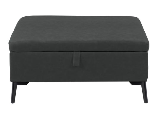 Black Square Storage Ottoman