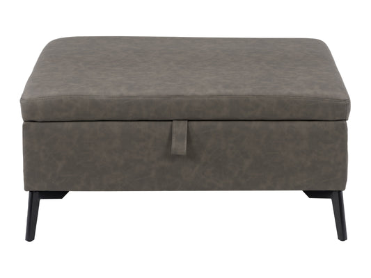 Grey Square Storage Ottoman