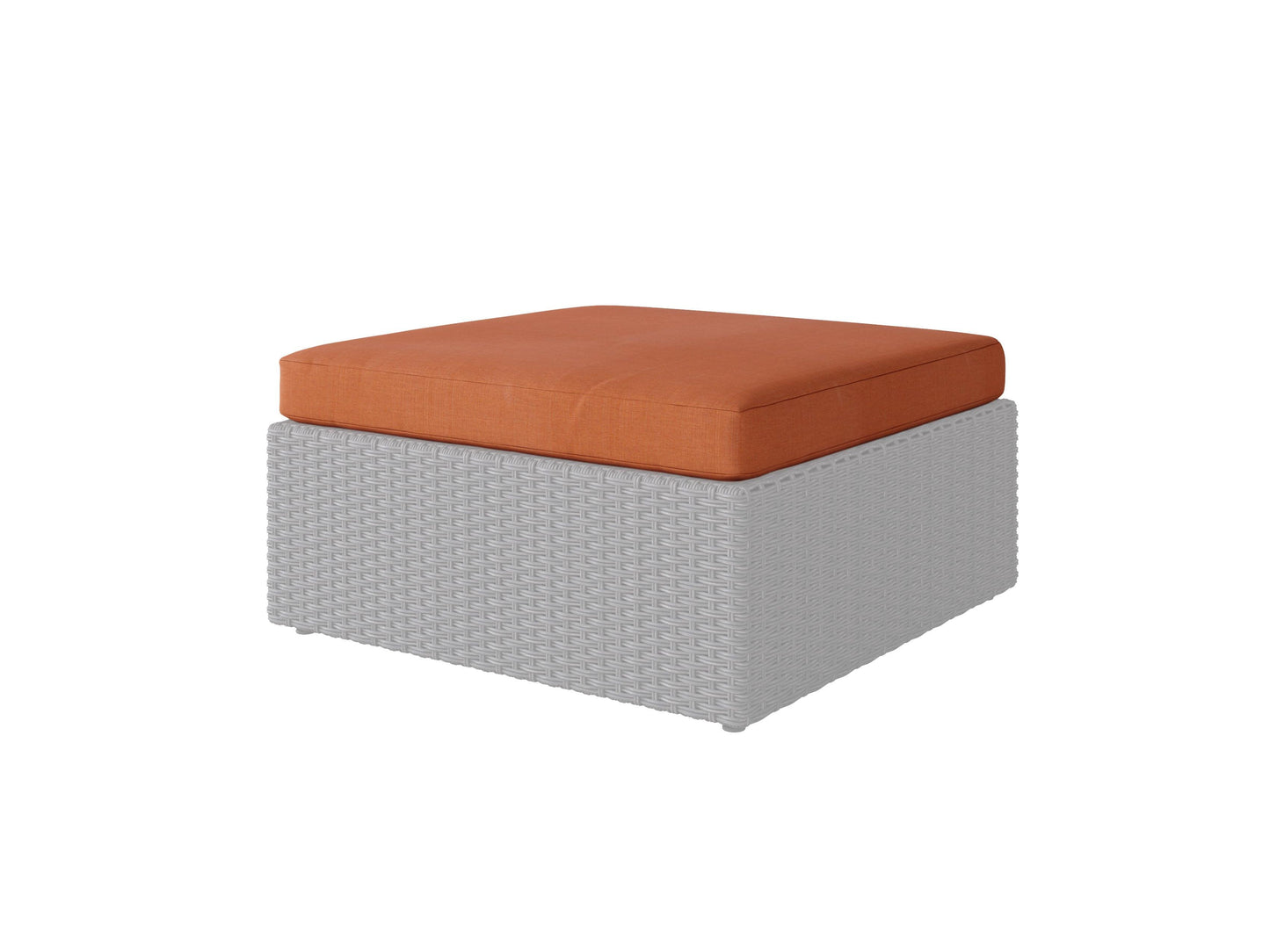 Replacement patio ottoman cushion in beige with tufted design, durable outdoor fabric, and weather-resistant material. Perfect for updating outdoor furniture and providing comfortable seating on your patio or garden.