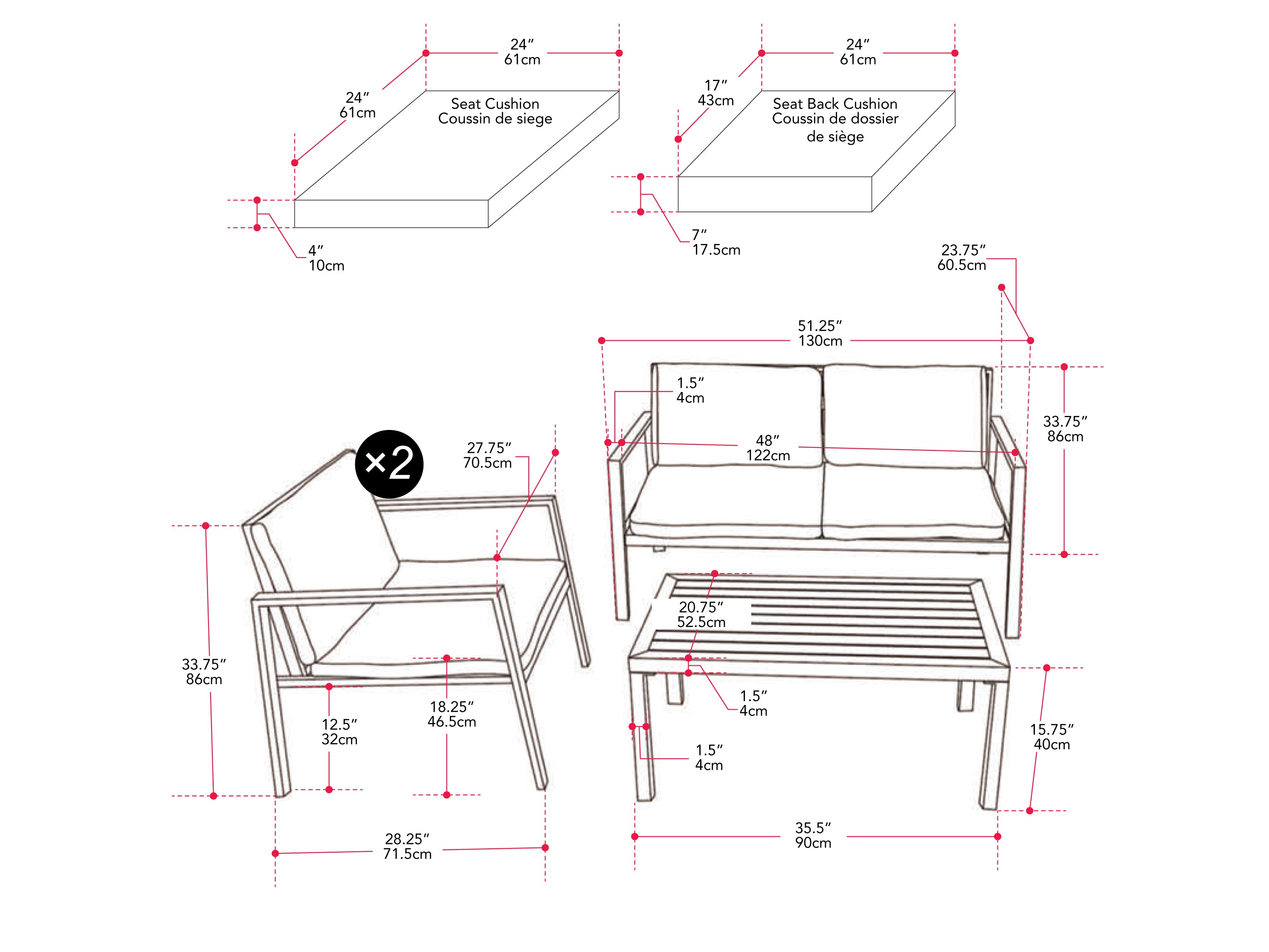 Deluxe 4-piece patio conversation set with beige cushions, dark brown wicker frame, and glass coffee table. Features include weather-resistant material and comfortable seating for outdoor relaxation.