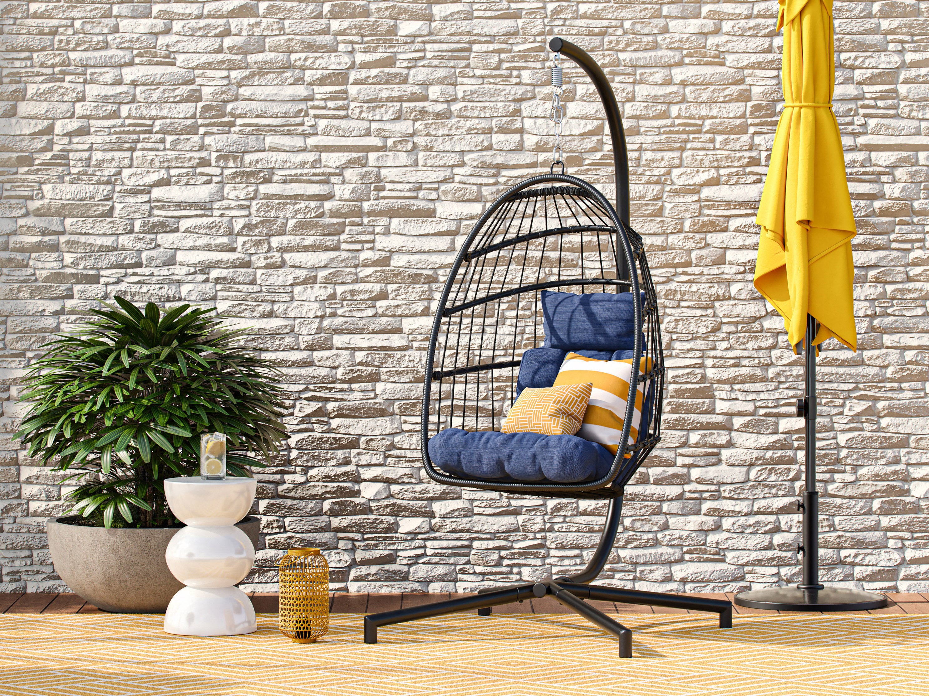 Hanging Egg Chair CorLiving Furniture Canada