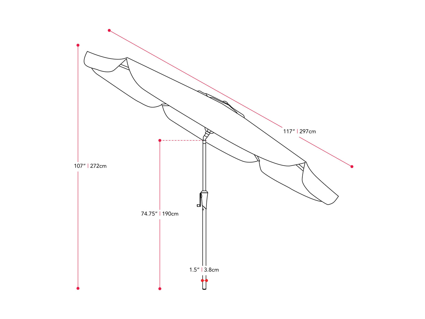 10ft round tilting patio umbrella in warm white, featuring a sturdy aluminum frame, UV-resistant fabric, and easy crank lift system, perfect for outdoor garden or patio shade.