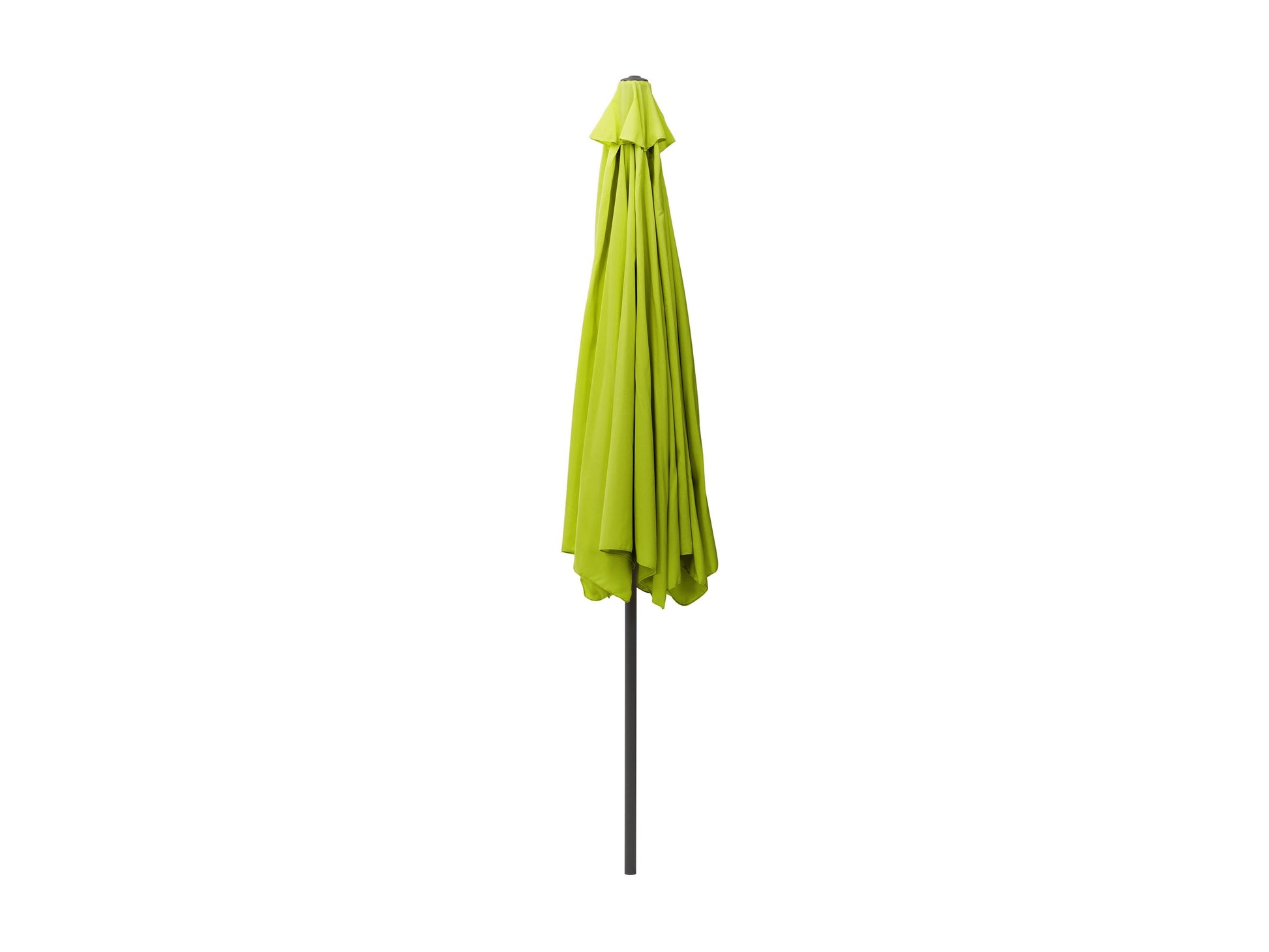 Lime green 10ft round patio umbrella with tilting mechanism, sturdy aluminum pole, and UV-resistant fabric, perfect for outdoor shade and garden decor.