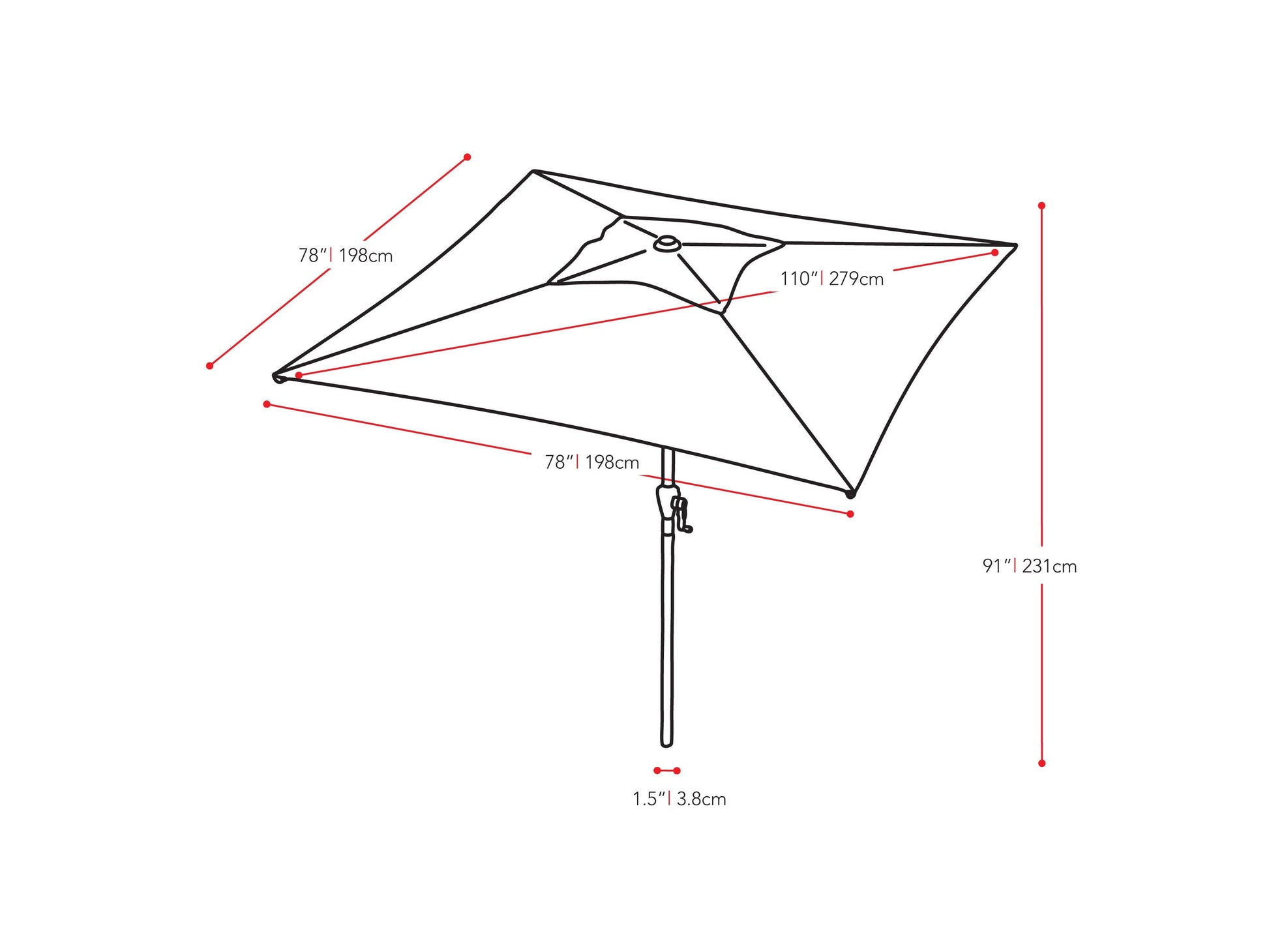 Bright orange 9ft square patio umbrella with tilting feature, sturdy metal pole, and weather-resistant fabric, perfect for outdoor shade on patios, decks, and gardens.