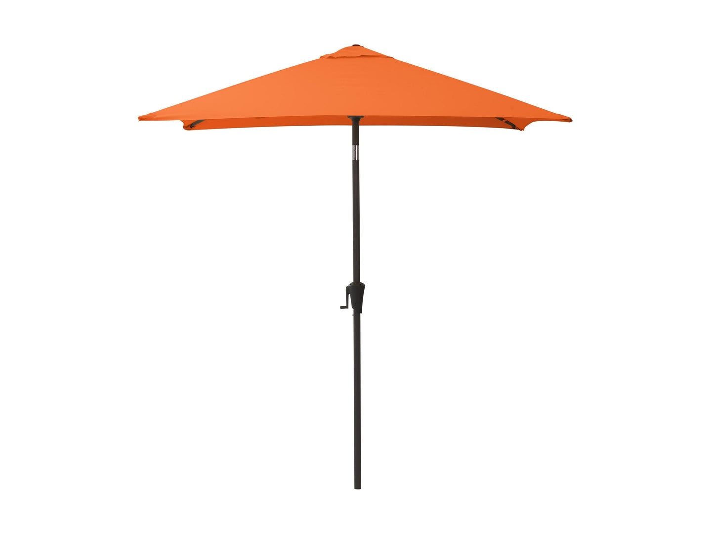 Bright orange 9ft square patio umbrella with tilting feature, sturdy metal pole, and weather-resistant fabric, perfect for outdoor shade on patios, decks, and gardens.