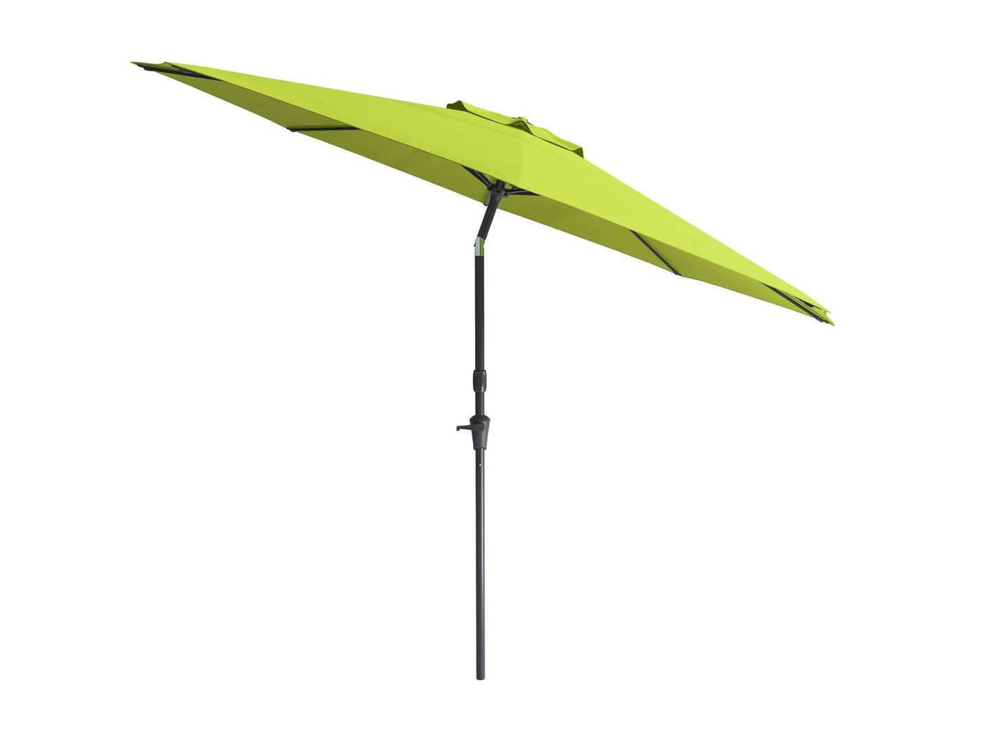 Lime green 10ft wind-resistant patio umbrella with sturdy aluminum pole, crank lift system, and UV-resistant fabric for outdoor shade and durability.