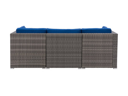 blended grey weave and oxford blue Outdoor Wicker Sofa, 3pc Parksville Collection product image by CorLiving#color_blended-grey-weave-and-oxford-blue