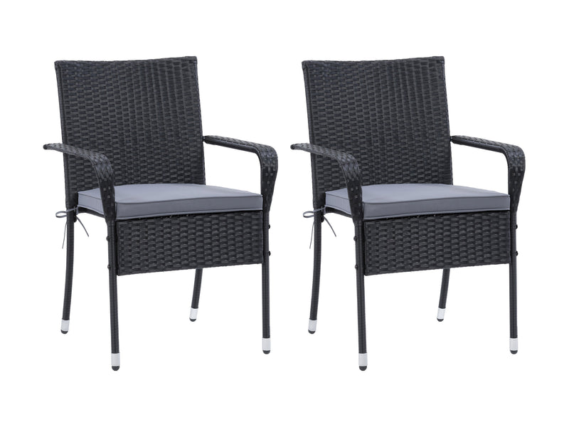 Stackable Patio Chairs, Set of 2