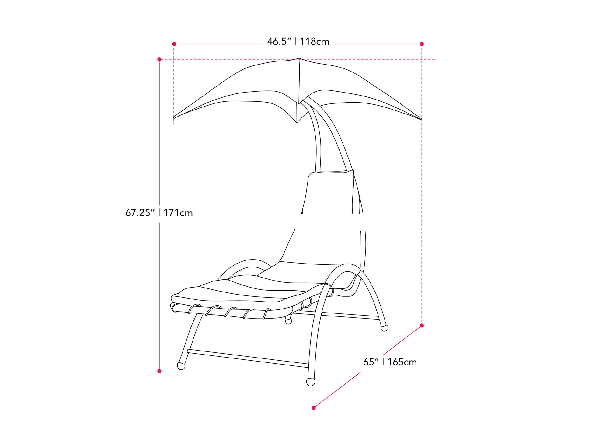 Blue patio lounge chair with adjustable canopy, featuring a sturdy metal frame, weather-resistant fabric, and comfortable cushioning. Ideal for outdoor relaxation and sun protection.