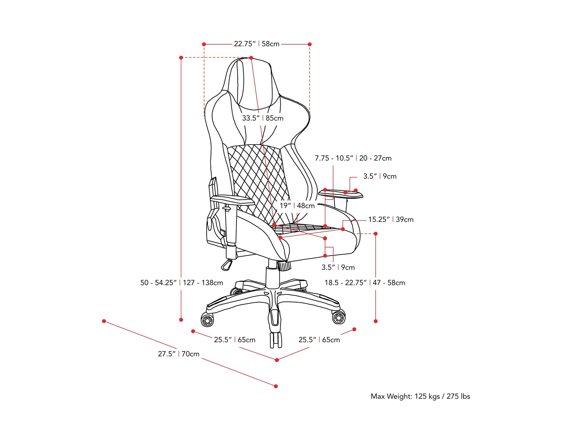 Black and grey gaming reclining chair with ergonomic design, padded armrests, adjustable headrest, and lumbar support. Made from high-quality faux leather and mesh fabric for breathability and comfort.