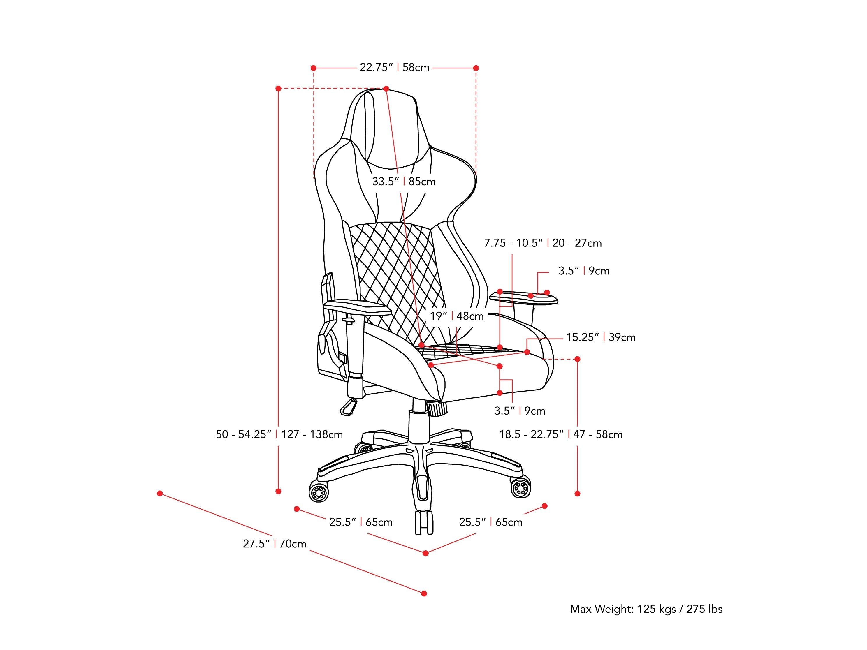 Black and blue gaming reclining chair with ergonomic design, padded armrests, high backrest, and adjustable footrest. Made of durable leather and mesh fabric for breathability and comfort. Ideal for gamers.