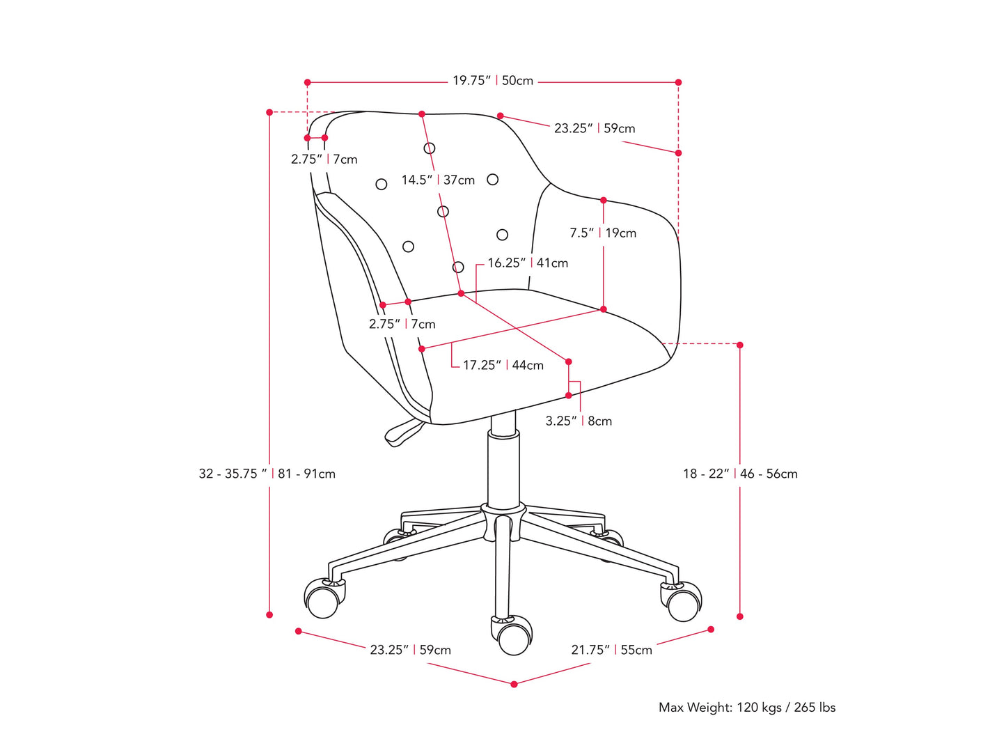 Light blue office task chair with adjustable arms, ergonomic design, breathable mesh backrest, and cushioned seat on a five-wheel base.