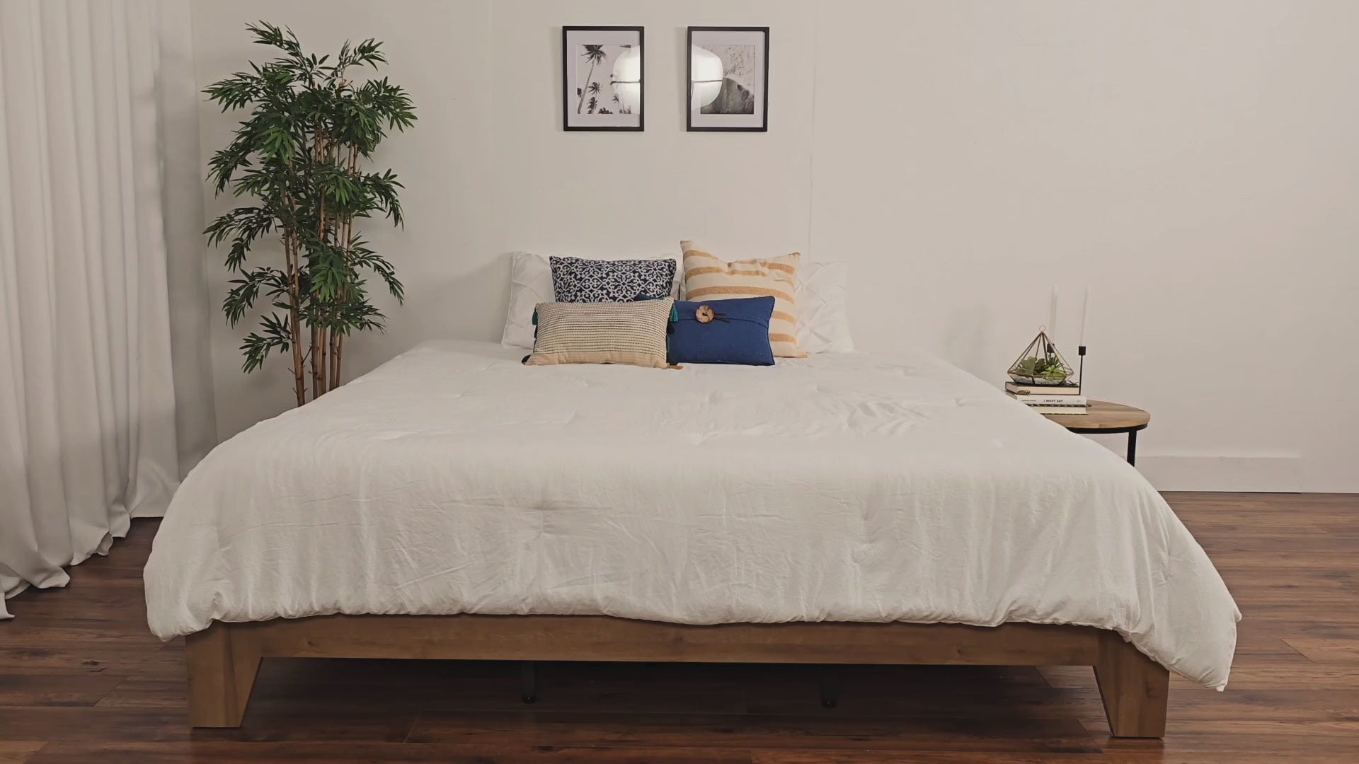 Load video: Aiko Full / Double Platform Bed Product Video