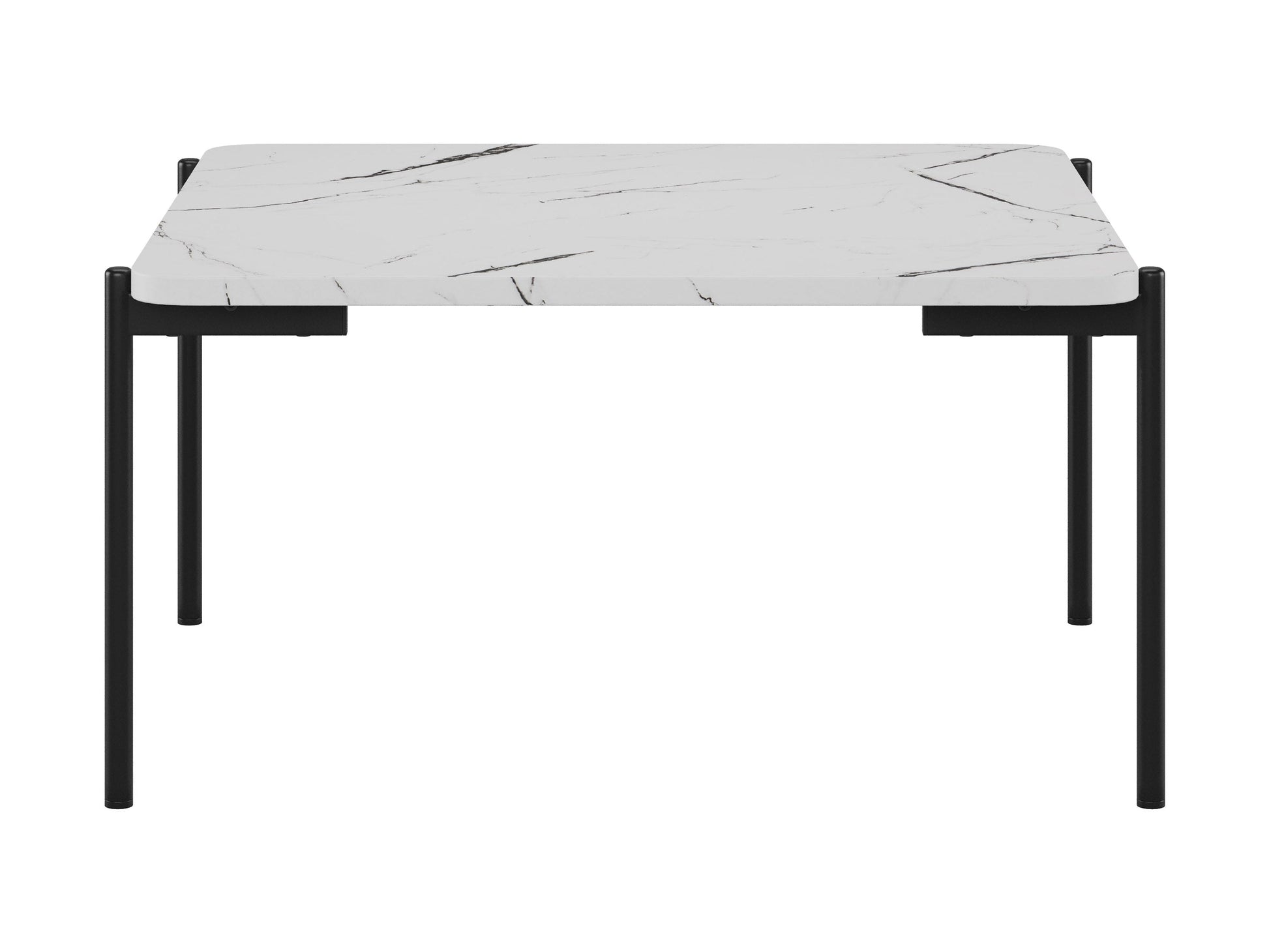 Modern 3 piece coffee table set with sleek black metal frames, tempered glass tops, and a minimalist design. Perfect for contemporary living rooms, the set includes one large and two smaller nesting tables.