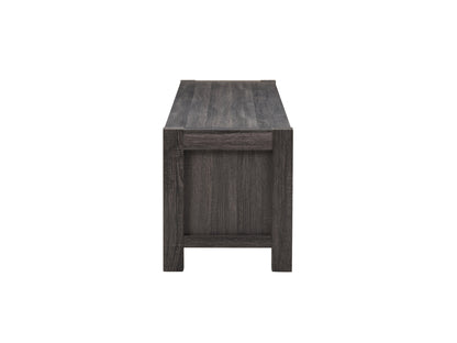 Modern TV stand with doors, walnut finish, sleek design, fits TVs up to 95 inches, sturdy wooden construction, minimalist style, ample storage space, smooth surface, contemporary home entertainment furniture.