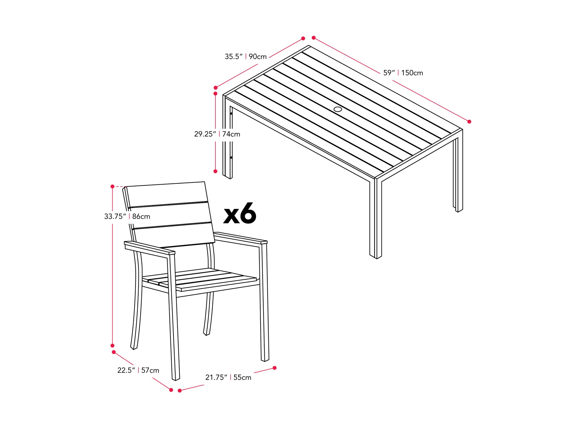 7-piece outdoor patio dining set with grey wicker chairs and rectangular glass table, featuring cushioned seats and backrests, ideal for garden or backyard dining.