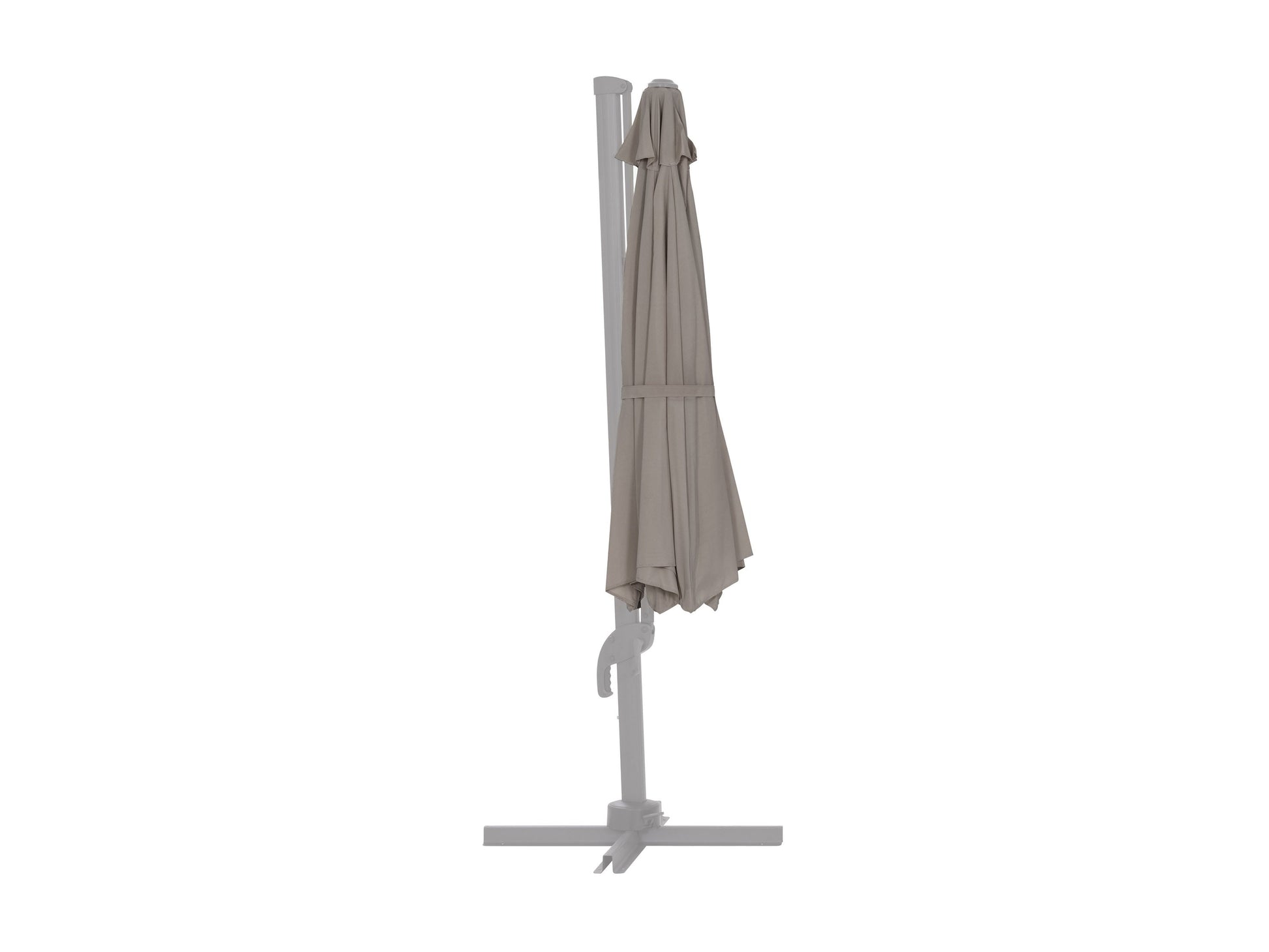 11.5ft deluxe offset patio umbrella canopy replacement in beige with durable polyester fabric, featuring UV protection and water resistance, suitable for outdoor use on large patio umbrellas.